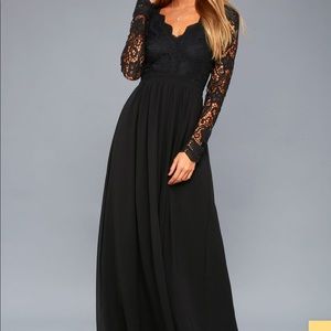 XL black lulus maxi dress